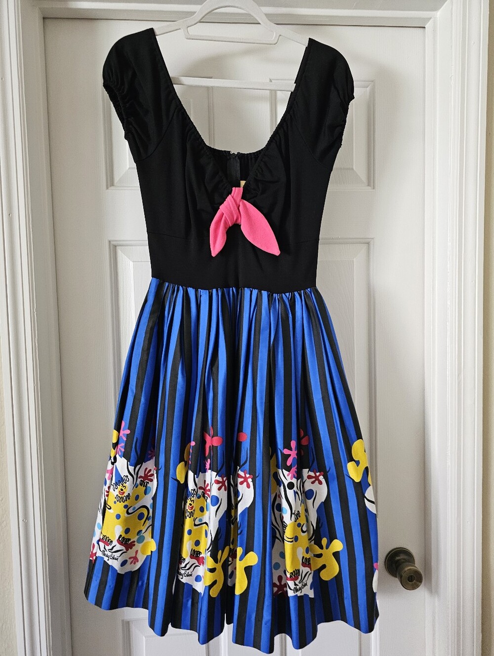 Pinup Couture Natalie Swing Dress - Magic of Mary Blair Clown Print - Size S